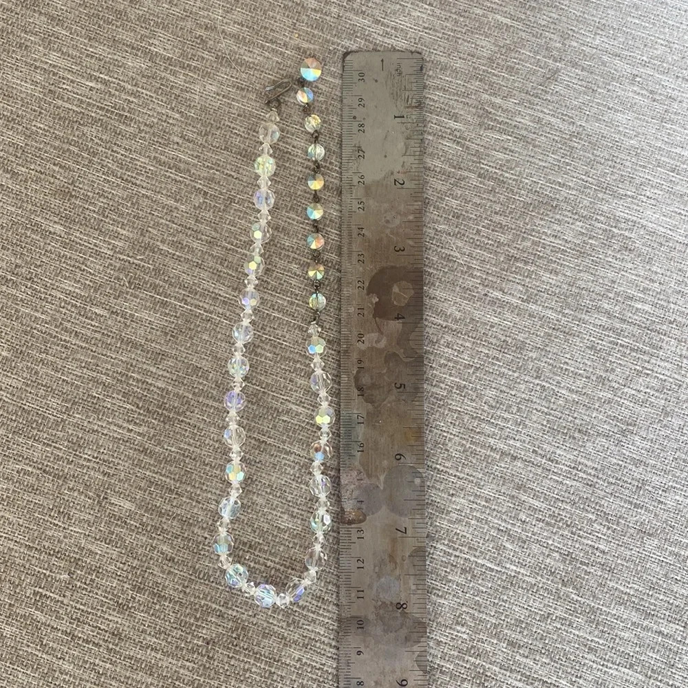 Magical Vintage Glass Crystal Beaded Necklace - Picture 6 of 7